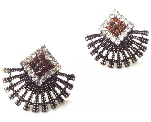 Silver Oxidized Earring Ethnic Imitation Jhumka Jhumki Jewelry Dangle Drop EA377